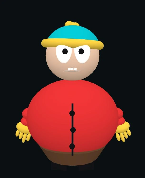 The Oracle avatar in his red outfit and blue-and-yellow hat.